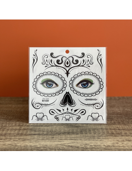 sticker muerta skull halloween maquillage make up kids fenua shopping