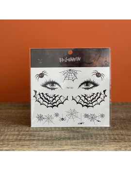 sticker tattoo visage halloween cicatrice toile maquillage make up fenua shopping