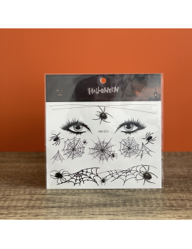 sticker tattoo visage halloween cicatrice toile maquillage make up fenua shopping