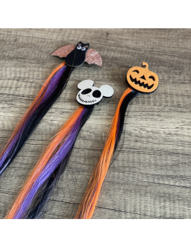 clip cheveux halloween barrette mèche colorée accessoire coiffure fenua shopping