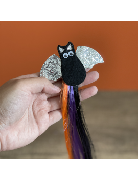 clip cheveux halloween barrette mèche colorée accessoire coiffure fenua shopping