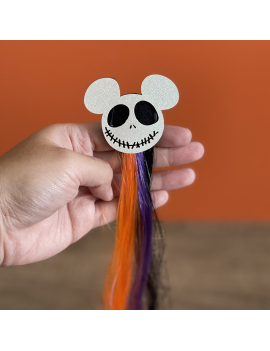 clip cheveux halloween barrette mèche colorée accessoire coiffure fenua shopping
