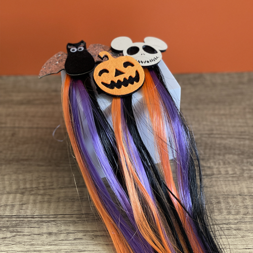 clip cheveux halloween barrette mèche colorée accessoire coiffure fenua shopping