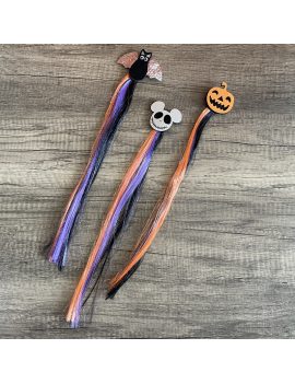 clip cheveux halloween barrette mèche colorée accessoire coiffure fenua shopping