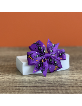 barrette noeud cheveux halloween coiffure accessoire fenua shopping