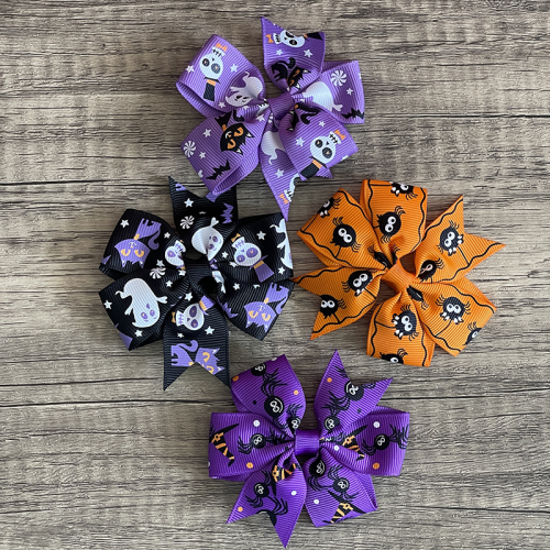 barrette noeud cheveux halloween coiffure accessoire fenua shopping