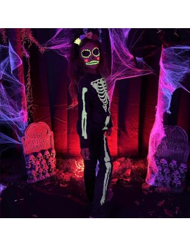 costume squelette skull glow phosphorescent combinaison déguisement fenua shopping halloween