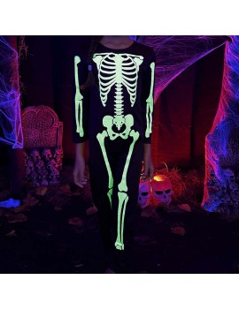 costume squelette skull glow phosphorescent combinaison déguisement fenua shopping halloween