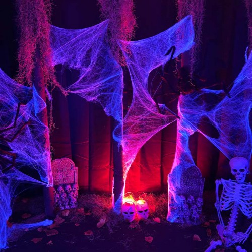 sachet toile araignée spider décoration halloween fenua shopping