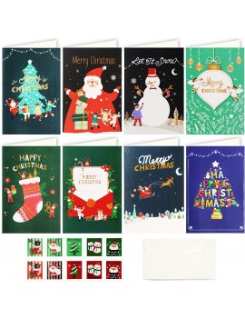set 8 cartes de voeux noel christmas enveloppe lettre noel tahiti fenua shopping