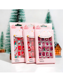 set faux ongles christmas xmas fête noel fenua shopping