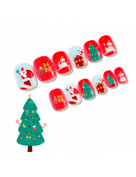 set faux ongles christmas xmas fête noel fenua shopping