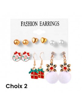 boucles d'oreilles noel xmas christmas fête bijoux fenua shopping