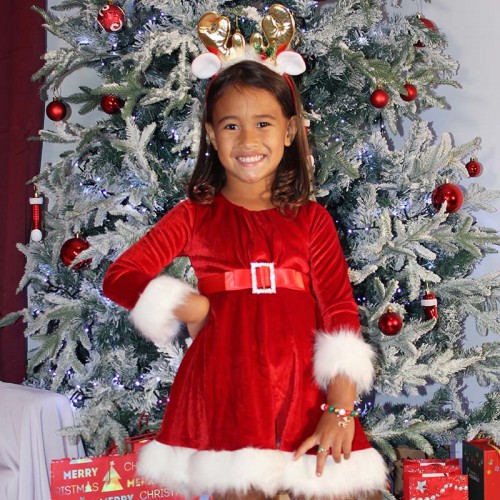 robe noel kids velours christmas xmas fête fenua shopping robe noel kids velours christmas xmas fête fenua shopping