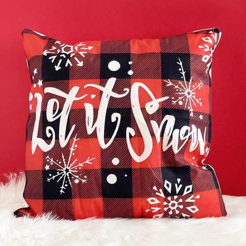 coussin let it snow noel christmas xmas déco fenua shopping coussin let it snow noel christmas xmas déco fenua shopping