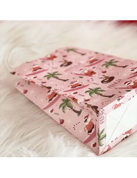 sachet cadeau noel santa pink fenua shopping tahitif