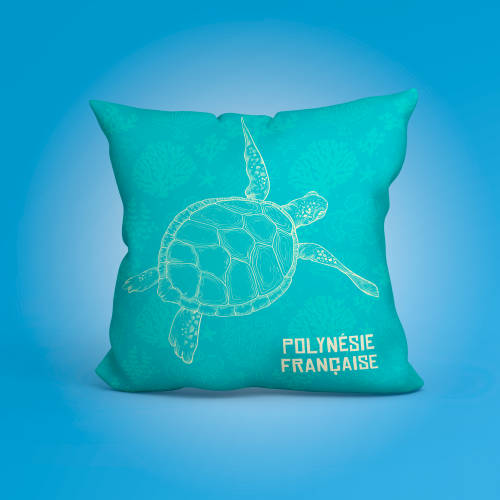 taie turtle blue polynesie déco maison fenua shopping