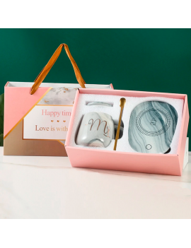 coffret tasse chauffe tasse usb blanc rose bureau chaud boisson chocolat cafe the tahiti fenua shopping
