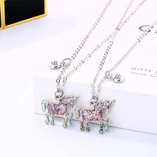 colliers licorne glitters BFF best friends forever unicorn paillettes necklace bijoux accessoires tahiti fenua shopping