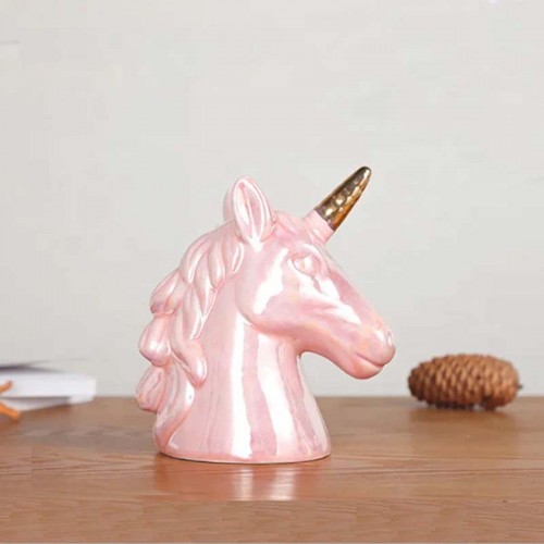 tirelire licorne pink rose unicorn money economie ceramique maison pieces tahiti fenua shopping