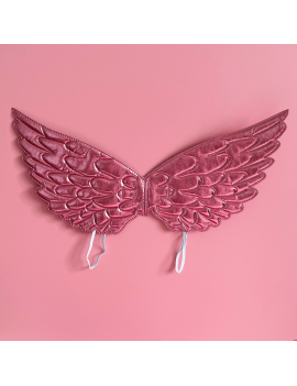 set tutu et ailes à élastique rose glossy pour enfant