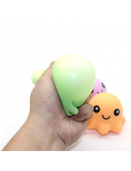 squishy octopus kawaii coloré à malaxer