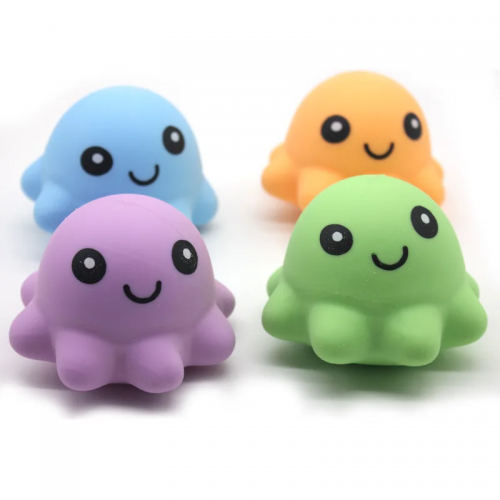 squishy octopus kawaii coloré à malaxer