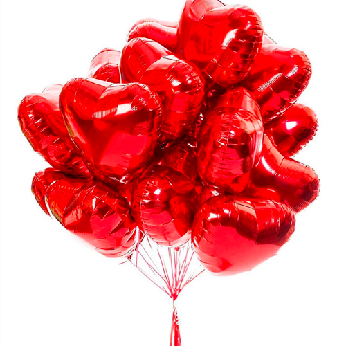 set de 12 ballons coeur rouge décoration saint valentin