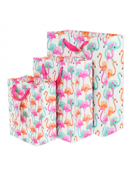 sachet cadeau tropic flamingo flamant rose tahiti fenua shopping