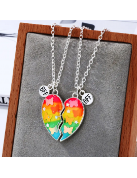 colliers coeur BFF best friends forever necklace rainbow bijoux accessoire tahiti fenua shopping