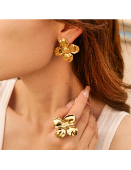 boucles d'oreilles moonflower fleur flower earrings bijoux bijou nessa tahiti