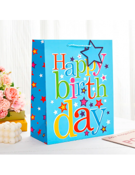 sachet birthday medium cadeau gift bag happy birthday joyeux anniversaire tahiti fenua shopping