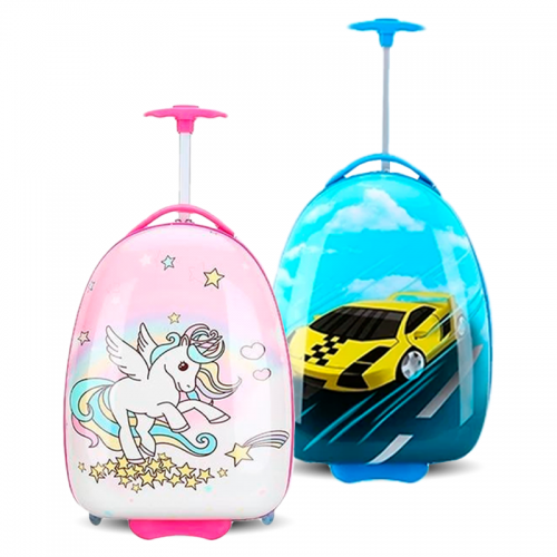 valise ovale kids enfant licorne voiture unicorn car travel bag voyage tahiti fenua shopping