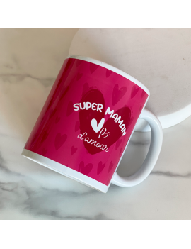 tasse super maman mom mum wonder woman fete des meres idée cadeau mug vaisselle boisson cafe tahiti fenua shopping