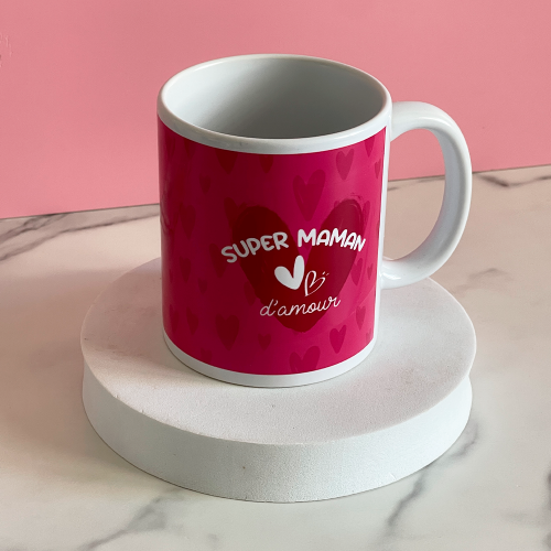 tasse super maman mom mum wonder woman fete des meres idée cadeau mug vaisselle boisson cafe tahiti fenua shopping