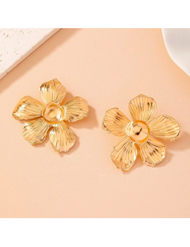 boucles d'oreilles fleur flower gold or doré bijoux jewelry accessoire beauté tahiti fenua shopping