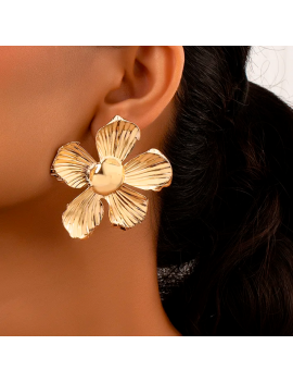 boucles d'oreilles fleur flower gold or doré bijoux jewelry accessoire beauté tahiti fenua shopping