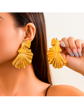 boucles d'oreilles gold shell or doré bijoux jewelry accessoire beauté tahiti fenua shopping