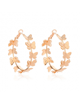 boucles d'oreilles or gold doré creoles papillon butterfly jewelry bijoux accessoires beauté tahiti fenua shopping