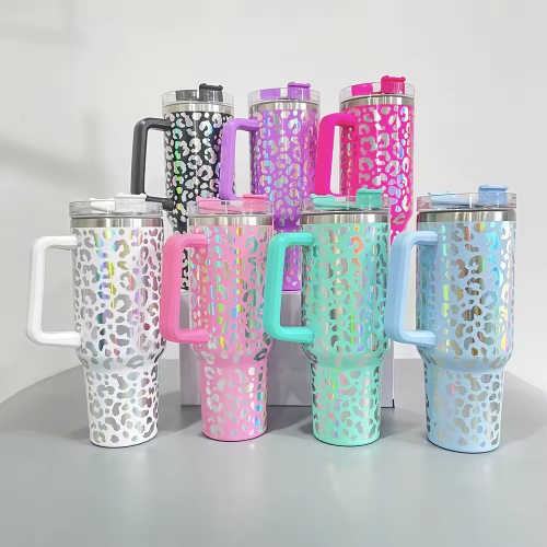 tumbler léopard irisée isotherme acier color bottle mug tahiti fenua shopping