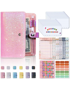 budget planner A6 shinny sparkle economies finances color tahiti fenua shopping