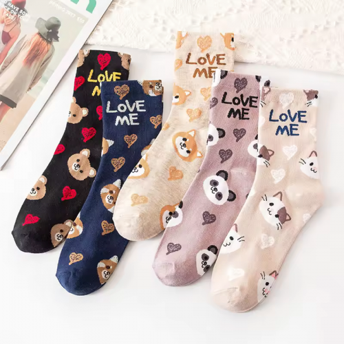 chaussettes love me socks cocooning bien au chaud doux ourson tahiti fenua shopping