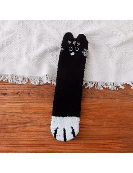 chaussettes fluffy cat chat doux confortable socks bien au chaud cocooning tahiti fenua shopping