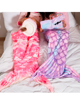 plaid sirene mermaid couverture cocooning kids enfant doux tahiti fenua shopping