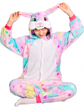 combinaison lapin adulte rainbow stars étoiles pyjama cocooning bien au chaud tahiti fenua shopping