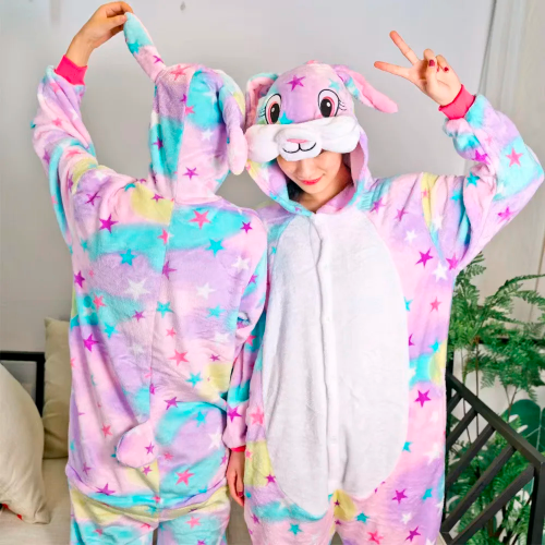 combinaison lapin adulte rainbow stars étoiles pyjama cocooning bien au chaud tahiti fenua shopping