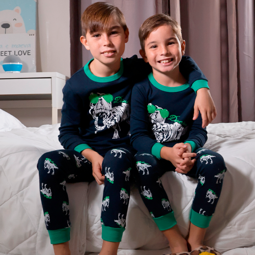 pyjama kids long enfant kids dinosaure cocooning bien au chaud tahiti fenua shopping