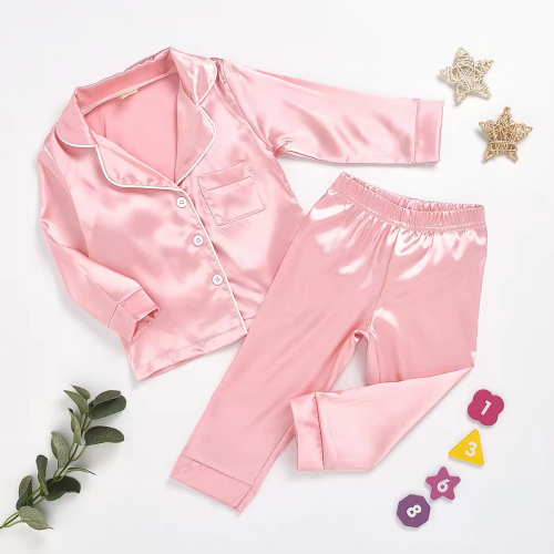 pyjama satin kids enfant rose pink cocooning tahiti fenua shopping