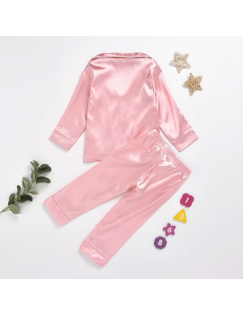 pyjama satin kids enfant rose pink cocooning tahiti fenua shopping