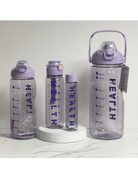 set 4 gourdes sport bottle drink boisson pvc hydraté tahiti fenua shopping